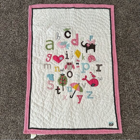 Handmade Other - Pottery barn kids crib quilt ABCS animals